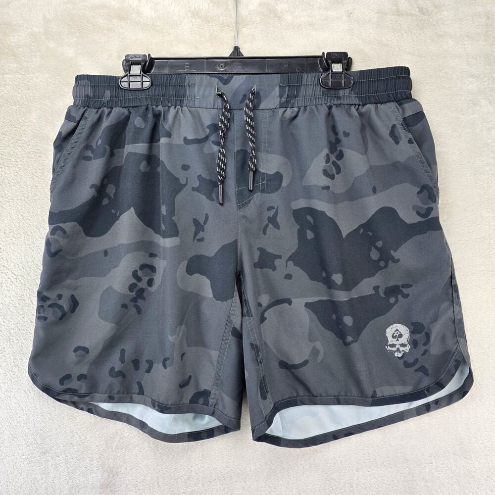 Zero Foxtrot Shorts Mens XXL Gray Camo Pockets Gym Tactical 8" Athletic